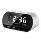 Dual USB Charge Alarm Smart Wireless Radio LCD Temperature Clock, Specification: US Plug(White)