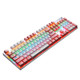 104 Keys Green Shaft RGB Luminous Keyboard Computer Game USB Wired Metal Mechanical Keyboard, Cabel Length:1.5m, Style: Double Imposition Version (Pink White)