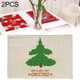 2 PCS Flax Christmas Western Food Insulation Table Mat Household Table Non-Slip Coaster, Specification:Single Side(Tree)