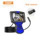 M50 1080P 5.5mm Dual Lens HD Industrial Digital Endoscope with 5.0 inch IPS Screen, Cable Length:1m Hard Cable(Blue)