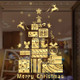 2 Sets Christmas Decoration Shopping Mall Window Scene Layout Golden Christmas Self-Adhesive Wall Stickers(T509)