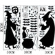 2 Sets Halloween Party Decorations Double-Sided Glass Window Wall Self-Adhesive Stickers, Style: Witch Boiled Soup
