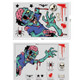 10 PCS Halloween Decoration Static Wall Stickers(BQ043 Zombie)