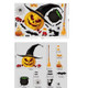 10 PCS Halloween Decoration Static Wall Stickers(BQ045 Lying Window Pumpkin)