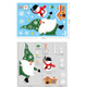 10 PCS Christmas Decoration Electrostatic Stickers Shopping Mall Glass Window Decoration Stickers(BQ058)