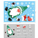 10 PCS Christmas Decoration Electrostatic Stickers Shopping Mall Glass Window Decoration Stickers(BQ078)