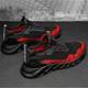 TD19 Mesh Men Running Shoes Men Casual Sports Shoes, Size: 42(Black Red)