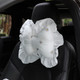 Bow Car Head Pillow Car Seat Neck Pillow Comfortable Cotton Car Supplies, Colour: Sun Flower Headrest