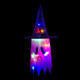 2 PCS Halloween Decoration Props Color Luminous Pendant Witch Hat(Purple)