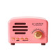 BT01 Retro Bluetooth Wireless Mini Speaker Portable Radio Support TF Card(Pink)