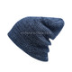 Autumn Winter Stripe Knitting Hat Warm Wool Cap(Dark Blue)
