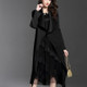 Fold Cloak Coat Long Section Windbreaker (Color:Black Size:One Size)