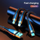 CAFELE 3 in 1 8 Pin + Micro USB + Type-C / USB-C Telescopic Charging Cable, Length: 1.68m