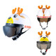 BYB 810 Children Cartoon Electric Motorcycle Helmet, Specification: Tea Color Short Lens(Summer White Elk)