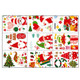 2 Sets Cartoon Christmas Window Stickers Show Window Living Room StaticChristmas Decoration Wall Stickers(2302)