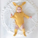 3 in 1 Autumn Baby Rabbit Shaped Cotton Pit Strip Lycra Romper with Hat & Socks Set (Color:Yellow Size:73cm)