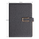 2 PCS Business Notebook Cloth Pattern PU Office Notebook, Specification: A5(Gray)