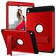 3 in 1 Honeycomb Silicone + PC Shockproof Protective Case with Holder For iPad Pro 10.5 inch(Red + Black)
