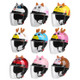 BYB 820 Children Four Seasons Universal Cartoon Electric Motorcycle Helmet, Specification: Transparent Long Lens(Four Seasons White Cat)