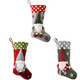 Christmas Ornaments Old Man Inthe Forest Lamb Wool Christmas Socks Faceless Doll Christmas Socks Gift Bag(Gray)