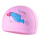 Children Waterproof Hair Care PU Coated Cartoon Pattern Swimming Cap(Pink Shark)