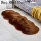 Faux Wool Leather Sofa Carpet Floor Mats Fleece Cushions Bay Window Mats, Size: 60x180cm(Brown)