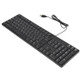 MC-689 Waterproof USB Wired Keyboard, Arabic Version (Black)