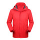 Mens Detachable Two Piece Warm, Waterproof And Breathable Couples Stormsuit (Color:Red Size:XXXXL)