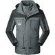 Men/Women Warm Breathable Windproof Waterproof Hiking Ski Suit Outdoor Jacket, Size:XXL(Dark Gray)