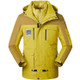 Men/Women Warm Breathable Windproof Waterproof Hiking Ski Suit Outdoor Jacket, Size:XXL(Turmeric)
