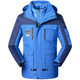 Men/Women Warm Breathable Windproof Waterproof Hiking Ski Suit Outdoor Jacket, Size:M(Blue)