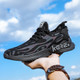 Male Sports Shoes Breathable Flying Weave Mesh Casual Shoes, Size: 43(ZM-69 Black)