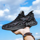 Male Sports Shoes Breathable Flying Weave Mesh Casual Shoes, Size: 42(ZM-69 Black)