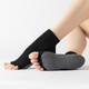 3 Pair Open-Toe Yoga Socks Indoor Sports Non-Slip Five-Finger Dance Socks, Size: One Size(Pure Color Black)
