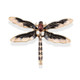 Retro Oil-Dripping Enamel Dragonfly Brooch(Black)