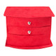 Velvet Three Layers Portable Multi-functional Necklace Rings Jewelry Boxes(Red)