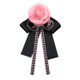 Ladies Three-dimensional Camellia Bow-knot Bow Tie Brooch Clothing Accessories(Pink)