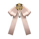 Ladies Retro Style Cloth Fabric Pearl Diamond Brooch Bow Tie Bow Clothing Accessories, Style:Pin Buckle Version(Bean Paste Color)