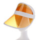 2 PCS PVC Outdoor Transparent Sun Hat Visor Cap for Male / Female(Adult Orange)