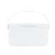 Portable Cosmetic Case Cosmetic Storage Box with Handle & Makeup Mirror & Table Lamp (White)