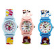 JNEW A335-86195 Children Cute Cartoon Waterproof Time Cognitive Quartz Watch(Girl And Cat (Blue))