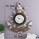 Retro Old Decoration Wall Clock Living Room Wooden Clock Wall Decoration(Silver)