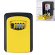 Wall-hanging Key Storage Box with Metal 4-Digit Password Lock(Yellow)
