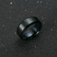 2 PCS Men Ring, Ring Size:12(Black)