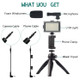 ADAI VK-03 Live Broadcast Video Shooting Mobile Phone LED Fill Light Microphone Tripod Set(Black)