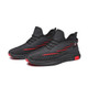 Men Spring Breathable Sports Casual Running Shoes Mesh Shoes, Size: 40(Black Red)