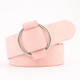 Casual Needleless Round Buckle Wide  PU Leather Belt for Women, Belt Length:103cm(Pink)