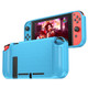 For Nintendo Switch Brushed Texture Carbon Fiber TPU Case(Blue)