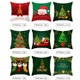 3 PCS Christmas Peach Skin Cartoon Sofa Pillowcase Without Pillow Core, Size: 45x45cm(TPR334-24)