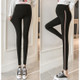 Fashion Trendy Mother Belly Lift Pregnant Women Pants Spring And Autumn Thin Trousers (Color:Black Size:L)